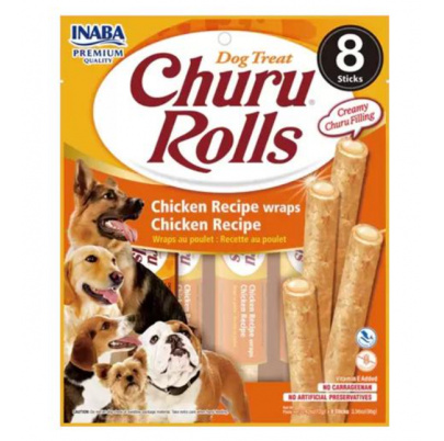 Pamlsok Inaba Churu Rolls dog Kura 8 x 8 ks 768 g