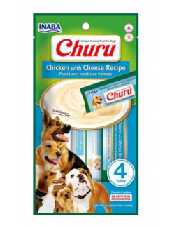 Pamlsok Inaba Churu Pyré dog Kura so syrom 12 x 4 tuby 672 g