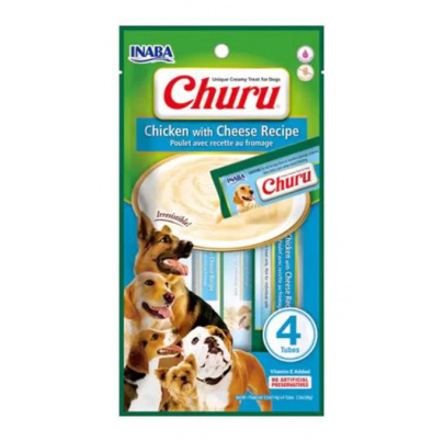 Pamlsok Inaba Churu Pyré dog Kura so syrom 12 x 4 tuby 672 g