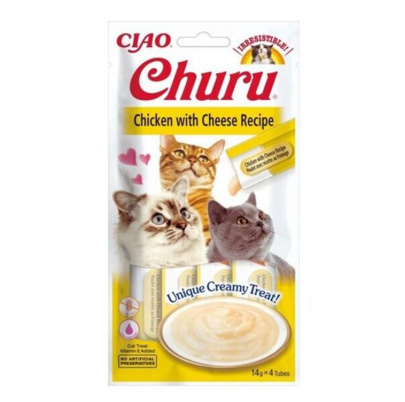 Pamlsok Inaba Churu Pyré cat Kura so syrom 12 x 4 tuby 672 g