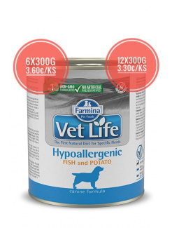 Farmina Vet Life dog Hypoallergenic Fish & Potato konzerva 