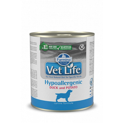 Farmina Vet Life dog Hypoallergenic Duck & Potato konzerva