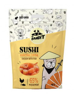 Pamlsok Mr. Bandit sushi chicken & fish 80g