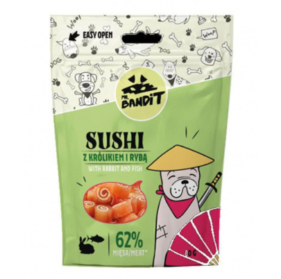 Pamlsok Mr. Bandit sushi rabbit & fish 