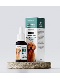 Olej konopný CBD 15% 10 ml (270 kvapiek) pre veľké psy od 23 kg