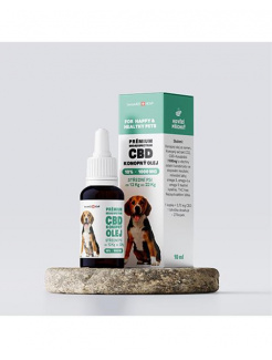 Olej konopný CBD 10% 10 ml (270 kvapiek) pre stredné psy od 12 kg do 22 kg