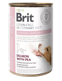 Brit Veterinary Diets GF dog Hypoallergenic 400 g konzerva