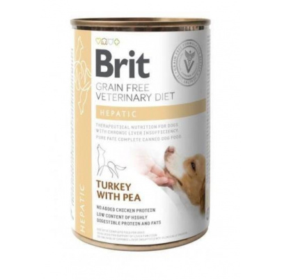 Brit Veterinary Diets GF dog Hepatic 400 g konzerva