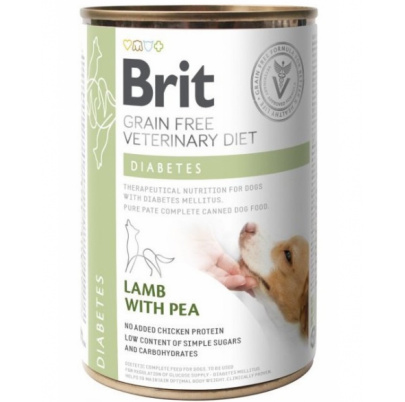 Brit Veterinary Diets GF dog Diabetes 400 g konzerva