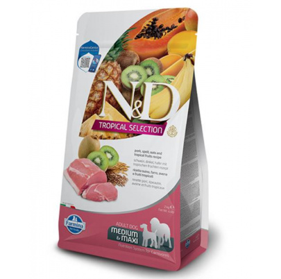 Farmina N&D dog TROPICAL SELECTION (AG) adult maxi & medium, pork 2kg 