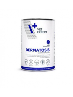 VetExpert VD dog 4T Dermatosis Salmon & Potatio konzerva 400 g
