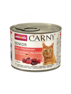 Animonda CARNY® cat Senior hovädzie a morčacie srdiečka konzerva 200 g  posledný kus