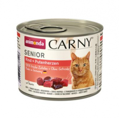Animonda CARNY® cat Senior hovädzie a morčacie srdiečka konzerva 200 g  posledný kus