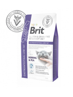 Brit Veterinary Diets GF cat Gastrointestinal-Low fat !!!posledný kus!!! exp. 7.5.2024