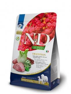 Farmina N&D dog QUINOA (GF) adult medium & maxi, digestion, lamb & fennel 