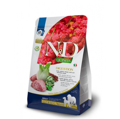 Farmina N&D dog QUINOA (GF) adult medium & maxi, digestion, lamb & fennel 