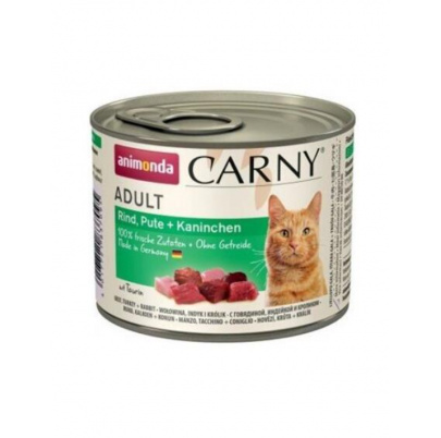 Animonda CARNY® cat Adult hovädzie, morka a králik 200 g konzerva(Posledné 2ks) 