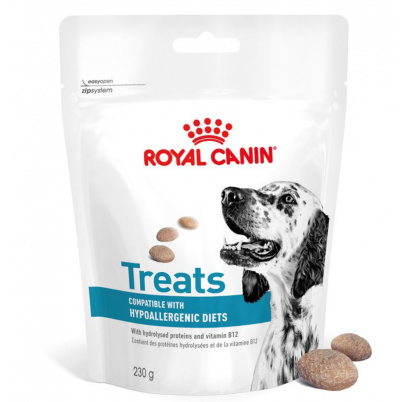 Royal Canin Hypoallergenic maškrty 230g 