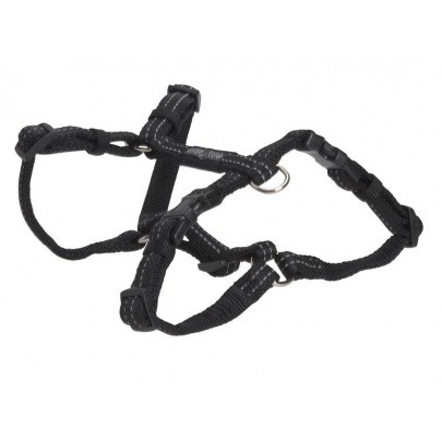 Postroj BUSTER s reflexným vláknom / čierny 2x 50-75 cm (posledný kus)