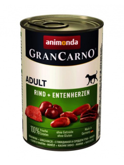 Animonda GRANCARNO® dog adult hovädzie a kačacie srdiečka 