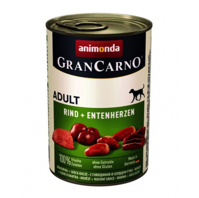 Animonda GRANCARNO® dog adult hovädzie a kačacie srdiečka 