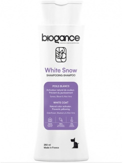 BIOGANCE White Snow shampoo 250 ml (Šampón pre svetlé a biele farby srsti) 