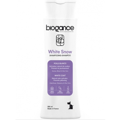 BIOGANCE White Snow shampoo 250 ml (Šampón pre svetlé a biele farby srsti) 