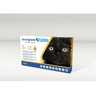 Stronghold Plus 15 mg/2,5 mg spot-on roztok pre mačky do 2,5 kg, 3 x 0,25 ml