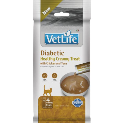 Pamlsok Farmina Creamy Vet Life Cat Diabetic with Chicken & Tuna 60 g