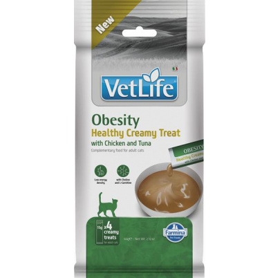 Pamlsok Farmina Creamy Vet Life Cat Obesity with Chicken & Tuna 60 g