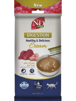 Pamlsok Farmina Creamy N&D Quinoa Cat Digestion with Chicken & Tuna Adult 60 g