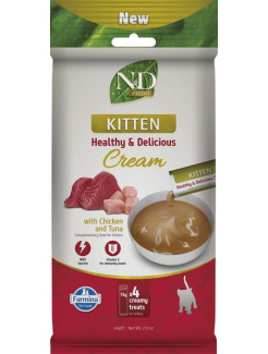Pamlsok Farmina Creamy N&D Prime Cat with Chicken & Tuna Kitten 60 g