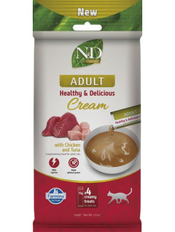 Pamlsok Farmina Creamy N&D Prime Cat with Chicken & Tuna Adult 60 g