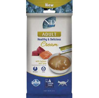 Pamlsok Farmina Creamy N&D Ocean Cat with Tuna & Salmon Adult 60 g