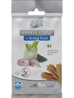 Pamlsok Farmina ND White Dog Sea Bass Fenn Rice Spiru Adult Mini 60g