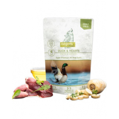 ISEGRIM dog Adult Isegrim Roots, Duck & Hearts bal. 7 x 410 g kapsičky