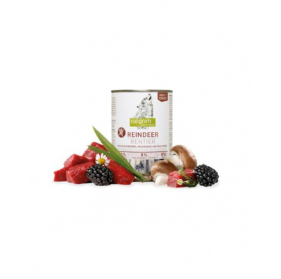 ISEGRIM dog Adult Mono Reindeer pure with Blackberries, Champignons & Herbs 