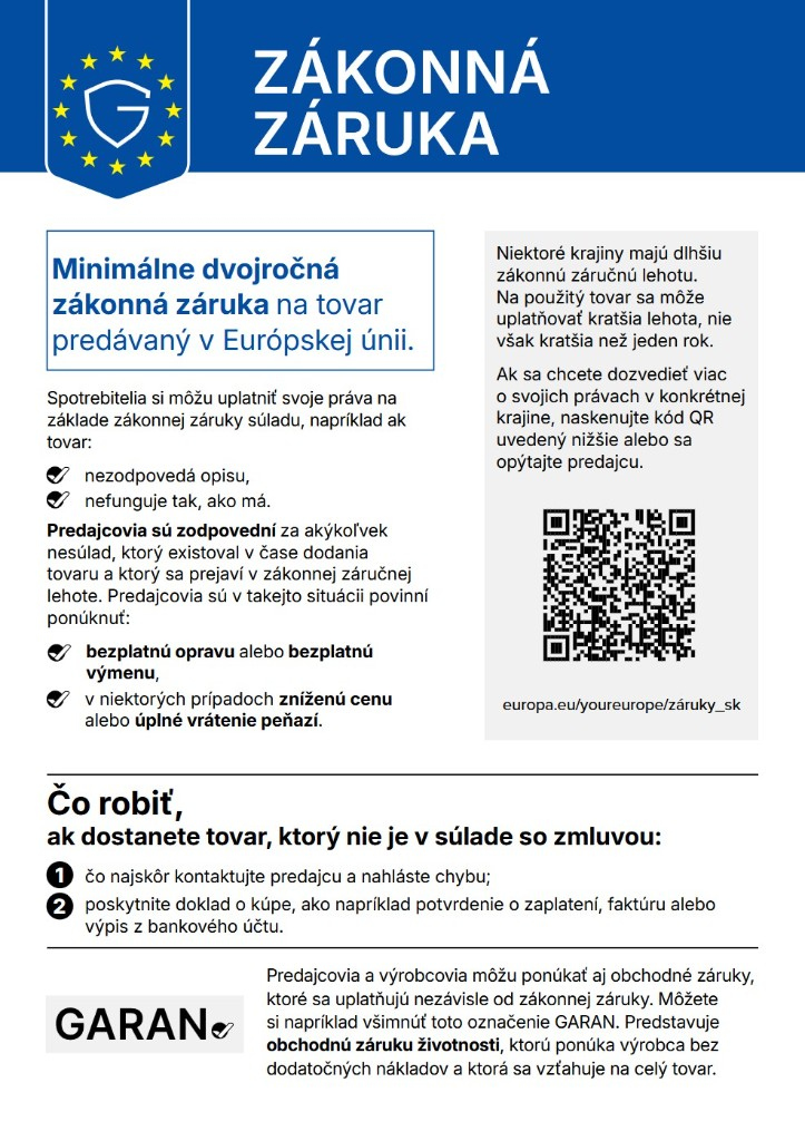 Infografika zákonná záruka Infografika zákonná záruka